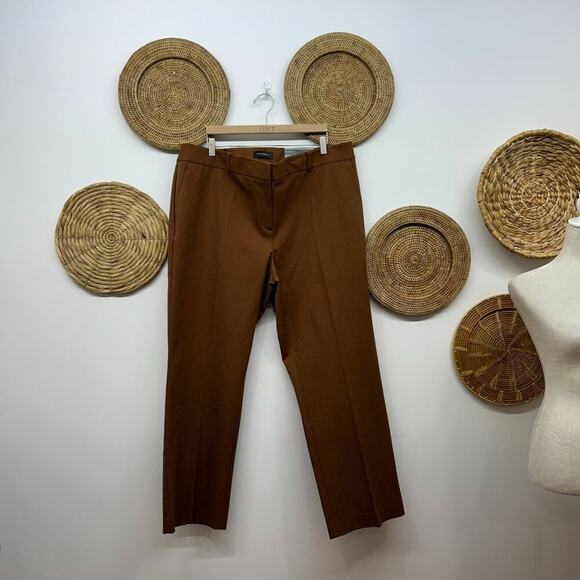 $149 NEW Talbots Neutral Brown Minimalist Newport Pant Trousers Plus Size 22W - Picture 1 of 5